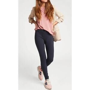 Betabrand Pants Women's Small Navy Straight Leg Two Pocket Dress Pant Yoga